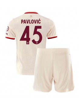 Bayern Munich Aleksandar Pavlovic #45 Replika Tredje Kläder Barn 2024-25 Kortärmad (+ byxor)